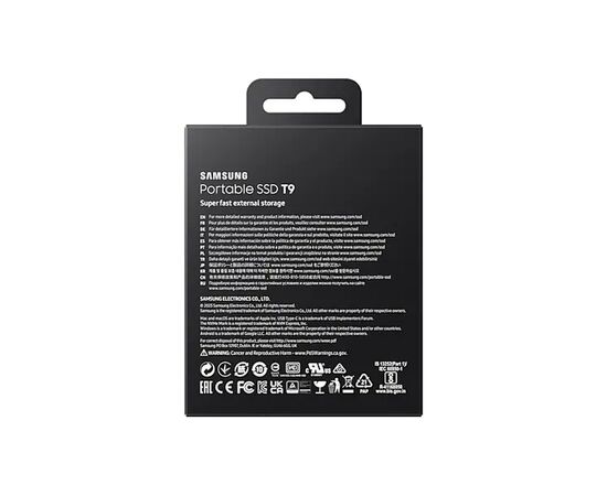Накопитель SSD USB 3.2 4TB T9 Samsung (MU-PG4T0B/EU), изображение 9 Накопитель SSD USB 3.2 4TB T9 Samsung (MU-PG4T0B/EU), изображение 9