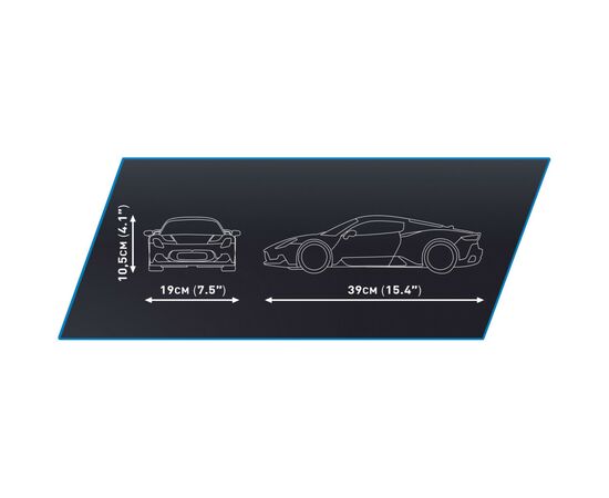 Конструктор Cobi Мазерати MC20 1:12, 2269 деталей (COBI-24335), изображение 9