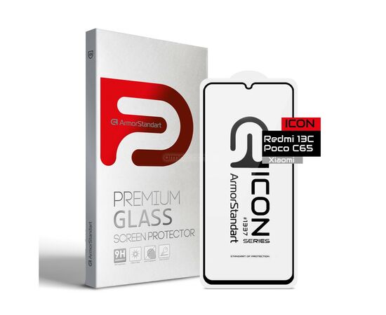 Стекло защитное Armorstandart Icon Xiaomi Redmi 13C / Poco C65 Black (ARM73152)