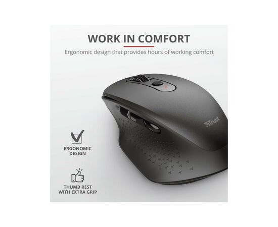 Мышка Trust Ozaa Rechargeable Black (23812), изображение 10 Мышка Trust Ozaa Rechargeable Black (23812), изображение 10