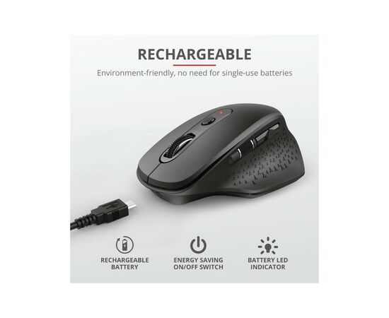 Мышка Trust Ozaa Rechargeable Black (23812), изображение 11 Мышка Trust Ozaa Rechargeable Black (23812), изображение 11