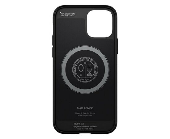 Чехол для моб. телефона Spigen Apple iPhone 12 / 12 Pro Mag Armor, Black (ACS01865), изображение 3 Чехол для моб. телефона Spigen Apple iPhone 12 / 12 Pro Mag Armor, Black (ACS01865), изображение 3