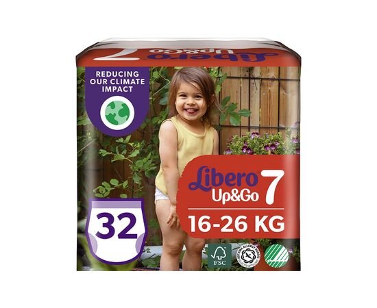 Підгузок Libero UpGo 7 16-26 кг 32 шт HERO (7322541091044)