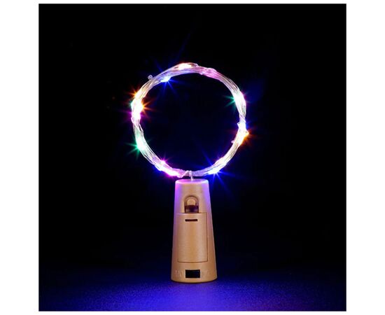 Гирлянда ColorWay пробка для бутылки на батарейках LED 20/2М (5шт/уп) цветная (CW-GC-20L2BMC), изображение 3 Гирлянда ColorWay пробка для бутылки на батарейках LED 20/2М (5шт/уп) цветная (CW-GC-20L2BMC), изображение 3