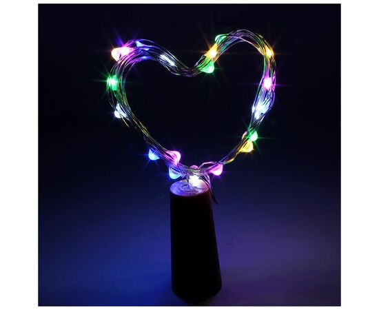 Гирлянда ColorWay пробка для бутылки на батарейках LED 20/2М (5шт/уп) цветная (CW-GC-20L2BMC), изображение 4 Гирлянда ColorWay пробка для бутылки на батарейках LED 20/2М (5шт/уп) цветная (CW-GC-20L2BMC), изображение 4