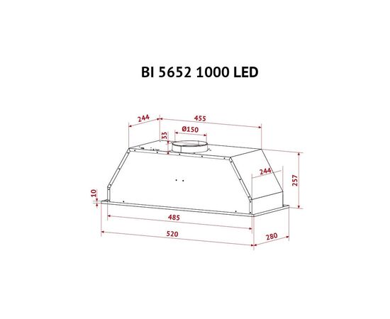 Витяжка кухонна Perfelli BI 5652 BL 1000 LED, зображення 11 Витяжка кухонна Perfelli BI 5652 BL 1000 LED, зображення 11