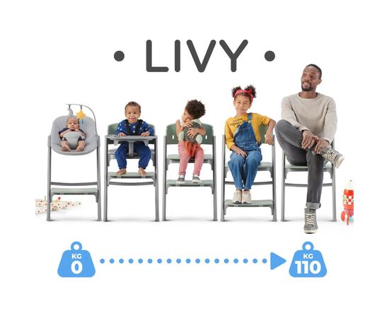 Стульчик для кормления Kinderkraft с шезлонгом Livy Calmee Aster Pink (5902533919635), изображение 11 Стульчик для кормления Kinderkraft с шезлонгом Livy Calmee Aster Pink (5902533919635), изображение 11