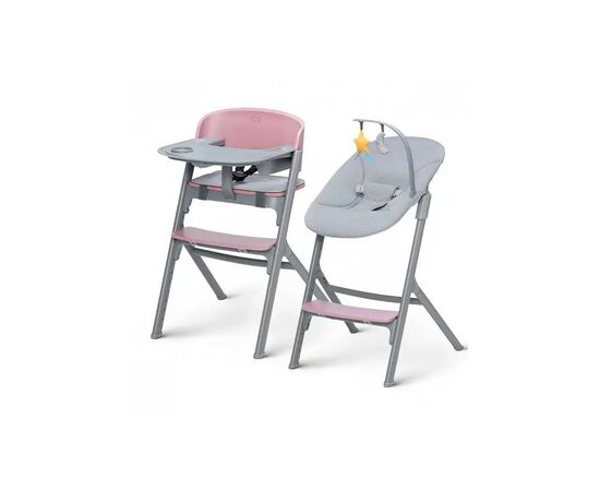 Стульчик для кормления Kinderkraft с шезлонгом Livy Calmee Aster Pink (5902533919635)