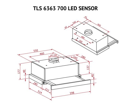 Витяжка кухонна Perfelli TLS 6363 WH 700 LED Sensor, зображення 11 Витяжка кухонна Perfelli TLS 6363 WH 700 LED Sensor, зображення 11