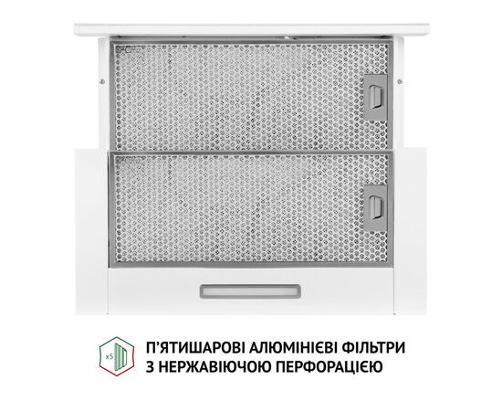 Витяжка кухонна Perfelli TLS 6363 WH 700 LED Sensor, зображення 6 Витяжка кухонна Perfelli TLS 6363 WH 700 LED Sensor, зображення 6