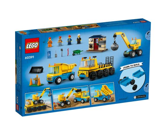 Конструктор LEGO City Строительный грузовик и шаровидный кран-таран 235 деталей (60391), изображение 9 Конструктор LEGO City Строительный грузовик и шаровидный кран-таран 235 деталей (60391), изображение 9