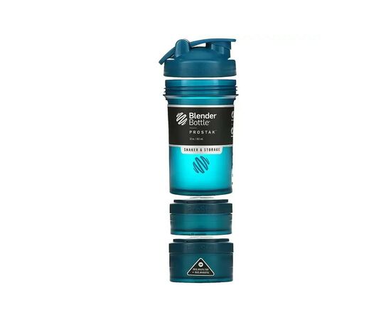 Шейкер спортивный BlenderBottle ProStak 22oz/650 мл з 2-ма контейнерами Синій (PS 22oz Navy), изображение 2 Шейкер спортивный BlenderBottle ProStak 22oz/650 мл з 2-ма контейнерами Синій (PS 22oz Navy), изображение 2