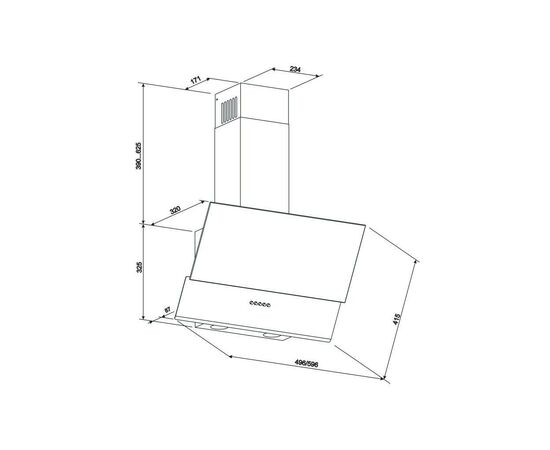 Вытяжка кухонная Eleyus Della 700 50 IS+BL, изображение 12