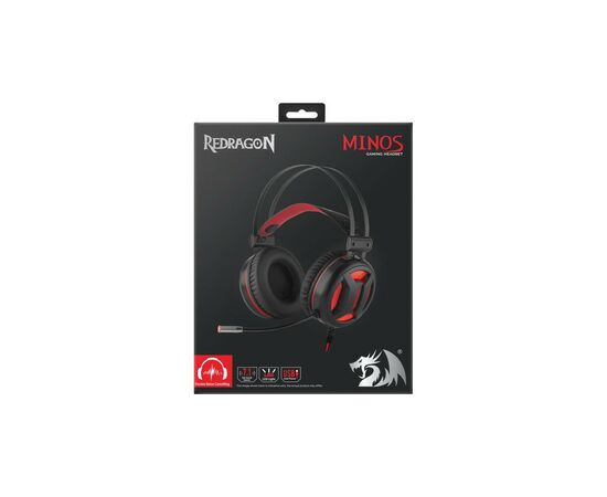 Наушники Redragon Minos Surround 7.1 Black-Red (78368), изображение 12 Наушники Redragon Minos Surround 7.1 Black-Red (78368), изображение 12
