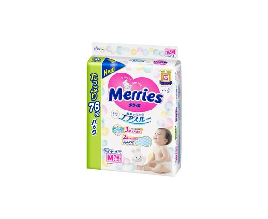 Подгузник Merries для детей M 6-11 кг 76 шт (538862), изображение 2 Подгузник Merries для детей M 6-11 кг 76 шт (538862), изображение 2