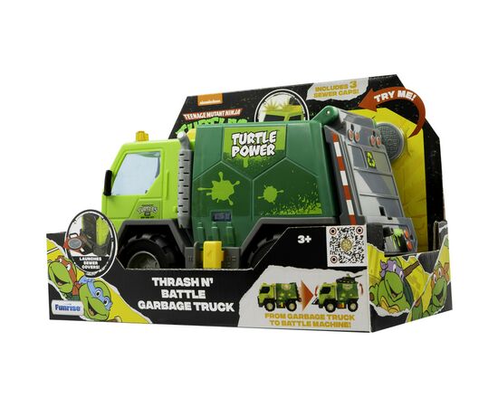 Игровой набор Funrise TMNT Черепашки-Ниндзя классические Боевой мусоровоз со светом и звуком (71045), изображение 3 Игровой набор Funrise TMNT Черепашки-Ниндзя классические Боевой мусоровоз со светом и звуком (71045), изображение 3