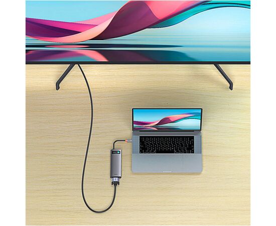 Порт-реплікатор Baseus 7-in-1 Metal Gleam Series Type-C to HDMI+USB+VGA+RJ45 Docking Station (WKWG040013), зображення 12 Порт-реплікатор Baseus 7-in-1 Metal Gleam Series Type-C to HDMI+USB+VGA+RJ45 Docking Station (WKWG040013), зображення 12