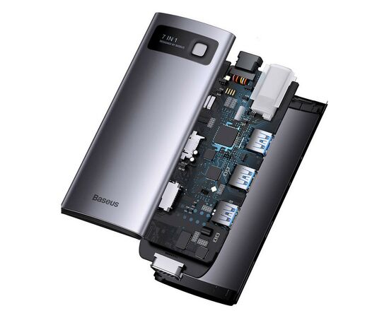 Порт-реплікатор Baseus 7-in-1 Metal Gleam Series Type-C to HDMI+USB+VGA+RJ45 Docking Station (WKWG040013), зображення 9 Порт-реплікатор Baseus 7-in-1 Metal Gleam Series Type-C to HDMI+USB+VGA+RJ45 Docking Station (WKWG040013), зображення 9
