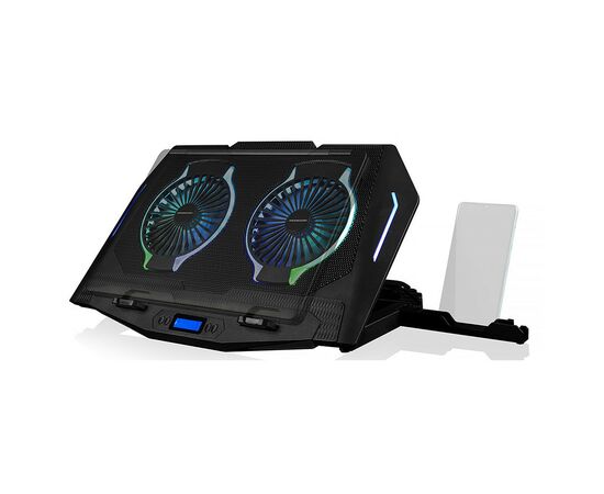 Подставка для ноутбука Modecom SILENT FAN MC-CF-21-RGB (PL-MC-CF-21-RGB), изображение 2 Подставка для ноутбука Modecom SILENT FAN MC-CF-21-RGB (PL-MC-CF-21-RGB), изображение 2
