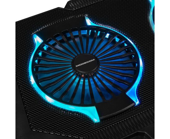Подставка для ноутбука Modecom SILENT FAN MC-CF-21-RGB (PL-MC-CF-21-RGB), изображение 7 Подставка для ноутбука Modecom SILENT FAN MC-CF-21-RGB (PL-MC-CF-21-RGB), изображение 7