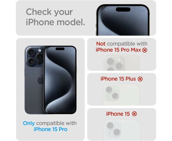 Стекло защитное Spigen Apple iPhone 15 Pro Glas.tR AlignMaster FC Black (2P) (AGL06895), изображение 6 Стекло защитное Spigen Apple iPhone 15 Pro Glas.tR AlignMaster FC Black (2P) (AGL06895), изображение 6
