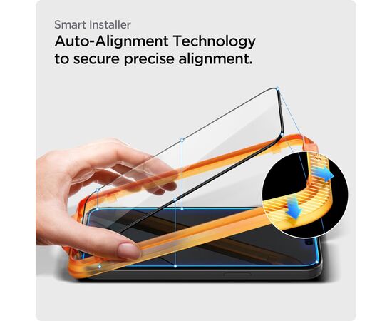 Стекло защитное Spigen Apple iPhone 15 Pro Glas.tR AlignMaster FC Black (2P) (AGL06895), изображение 7 Стекло защитное Spigen Apple iPhone 15 Pro Glas.tR AlignMaster FC Black (2P) (AGL06895), изображение 7