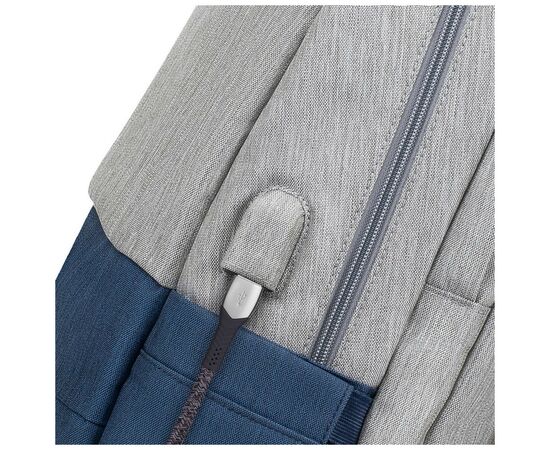 Рюкзак для ноутбука RivaCase 17.3" 7567 Prater, Grey / Dark Blue (7567Grey/DarkBlue), изображение 9 Рюкзак для ноутбука RivaCase 17.3" 7567 Prater, Grey / Dark Blue (7567Grey/DarkBlue), изображение 9