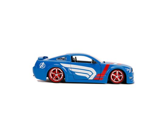 Машина Jada металлическая Марвел Мстители Ford Mustang GT (2006) + фигурка Капитана Америки 1:24 (253225007), изображение 10