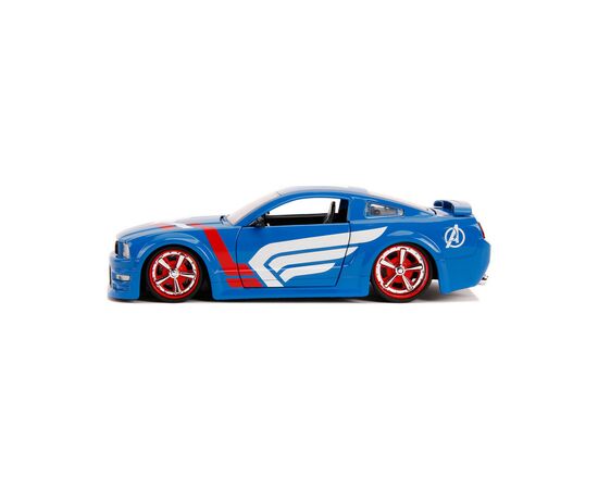 Машина Jada металлическая Марвел Мстители Ford Mustang GT (2006) + фигурка Капитана Америки 1:24 (253225007), изображение 11