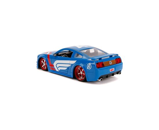 Машина Jada металлическая Марвел Мстители Ford Mustang GT (2006) + фигурка Капитана Америки 1:24 (253225007), изображение 12