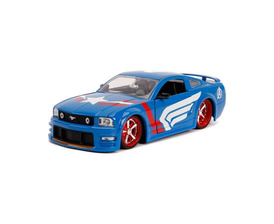 Машина Jada металлическая Марвел Мстители Ford Mustang GT (2006) + фигурка Капитана Америки 1:24 (253225007), изображение 5