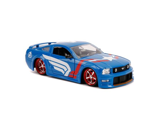 Машина Jada металлическая Марвел Мстители Ford Mustang GT (2006) + фигурка Капитана Америки 1:24 (253225007), изображение 7
