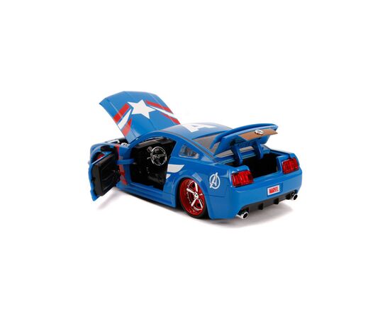 Машина Jada металлическая Марвел Мстители Ford Mustang GT (2006) + фигурка Капитана Америки 1:24 (253225007), изображение 9
