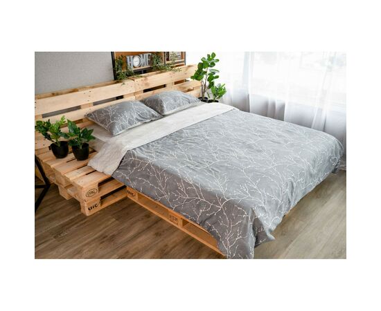 Постельное белье Ardesto Gloria сатин голубой евро 200х220 (ART2022LD), изображение 3