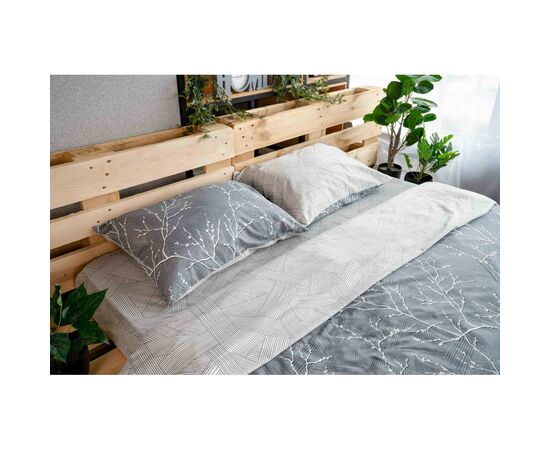 Постельное белье Ardesto Gloria сатин голубой евро 200х220 (ART2022LD), изображение 5