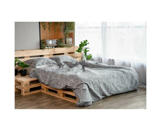 Постельное белье Ardesto Gloria сатин голубой евро 200х220 (ART2022LD), изображение 8