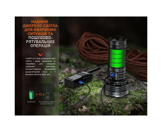 Фонарь Fenix LR40R V2.0 (LR40RV20), изображение 11 Фонарь Fenix LR40R V2.0 (LR40RV20), изображение 11