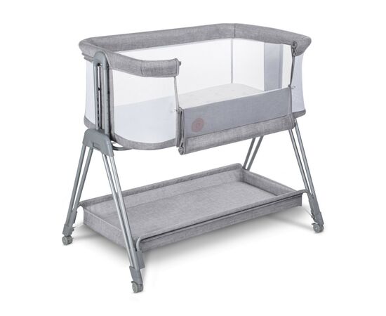 Кроватка Lionelo приставная Luna Grey Concrete (LO-LUNA GREY CONCRETE), изображение 2 Кроватка Lionelo приставная Luna Grey Concrete (LO-LUNA GREY CONCRETE), изображение 2