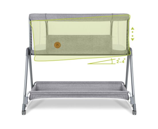 Кроватка Lionelo приставная Luna Grey Concrete (LO-LUNA GREY CONCRETE), изображение 6 Кроватка Lionelo приставная Luna Grey Concrete (LO-LUNA GREY CONCRETE), изображение 6