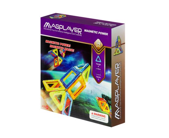 Конструктор Magplayer Набор 14 элементов (MPB-14), изображение 2 Конструктор Magplayer Набор 14 элементов (MPB-14), изображение 2