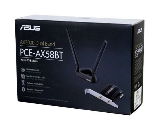 Мережева карта Wi-Fi ASUS PCE-AX58BT, зображення 7 Мережева карта Wi-Fi ASUS PCE-AX58BT, зображення 7
