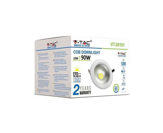 Світильник V-TAC LED 10W, SKU-1272, 230V, 6.4K, 1200Lm (3800157611947), зображення 11 Світильник V-TAC LED 10W, SKU-1272, 230V, 6.4K, 1200Lm (3800157611947), зображення 11