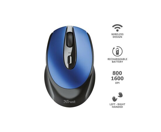 Мышка Trust Zaya Rechargeable Wireless Blue (24018), изображение 10 Мышка Trust Zaya Rechargeable Wireless Blue (24018), изображение 10