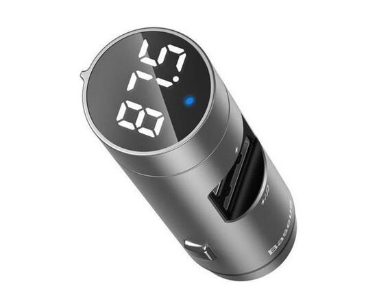 FM модулятор Baseus Energy Column Wireless MP3 Silver (CCNLZ-0S), изображение 4 FM модулятор Baseus Energy Column Wireless MP3 Silver (CCNLZ-0S), изображение 4