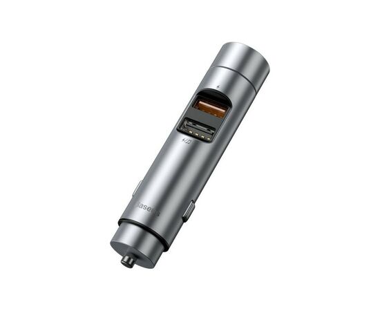 FM модулятор Baseus Energy Column Wireless MP3 Silver (CCNLZ-0S), изображение 5 FM модулятор Baseus Energy Column Wireless MP3 Silver (CCNLZ-0S), изображение 5