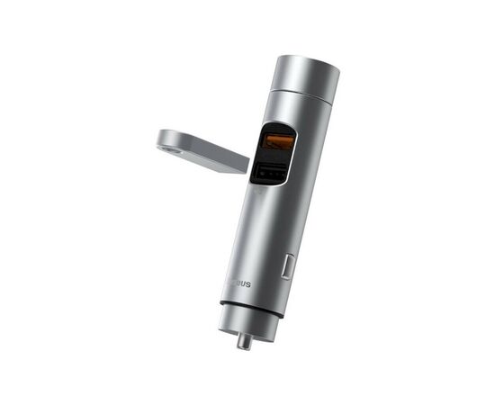 FM модулятор Baseus Energy Column Wireless MP3 Silver (CCNLZ-0S), изображение 6 FM модулятор Baseus Energy Column Wireless MP3 Silver (CCNLZ-0S), изображение 6