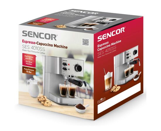 Рожковая кофеварка эспрессо Sencor SES 4010SS, изображение 11 Рожковая кофеварка эспрессо Sencor SES 4010SS, изображение 11