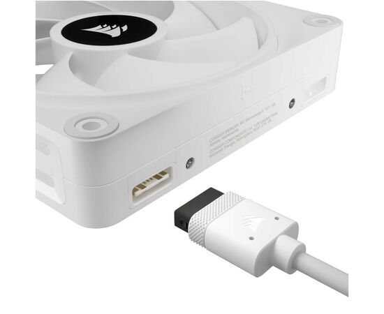 Кулер для корпуса Corsair iCUE Link QX120 RGB PWM White (CO-9051005-WW), изображение 6 Кулер для корпуса Corsair iCUE Link QX120 RGB PWM White (CO-9051005-WW), изображение 6