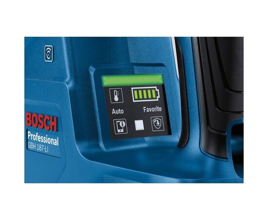 Перфоратор Bosch GBH 187-LI Professional 18 В, SDS-Plus, 2.4 Дж, 980 об/мин (без АКБ и ЗУ) (0.611.923.020), изображение 9 Перфоратор Bosch GBH 187-LI Professional 18 В, SDS-Plus, 2.4 Дж, 980 об/мин (без АКБ и ЗУ) (0.611.923.020), изображение 9
