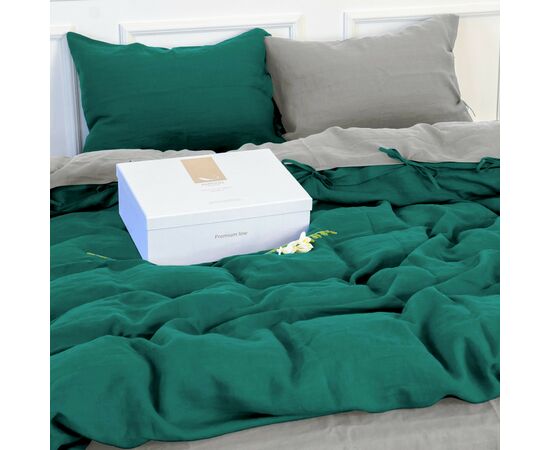 Постільна білизна MirSon Льон Green meadow 160х220 (2200005370896), зображення 7